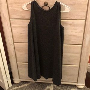 Grey sleeveless sweater dress